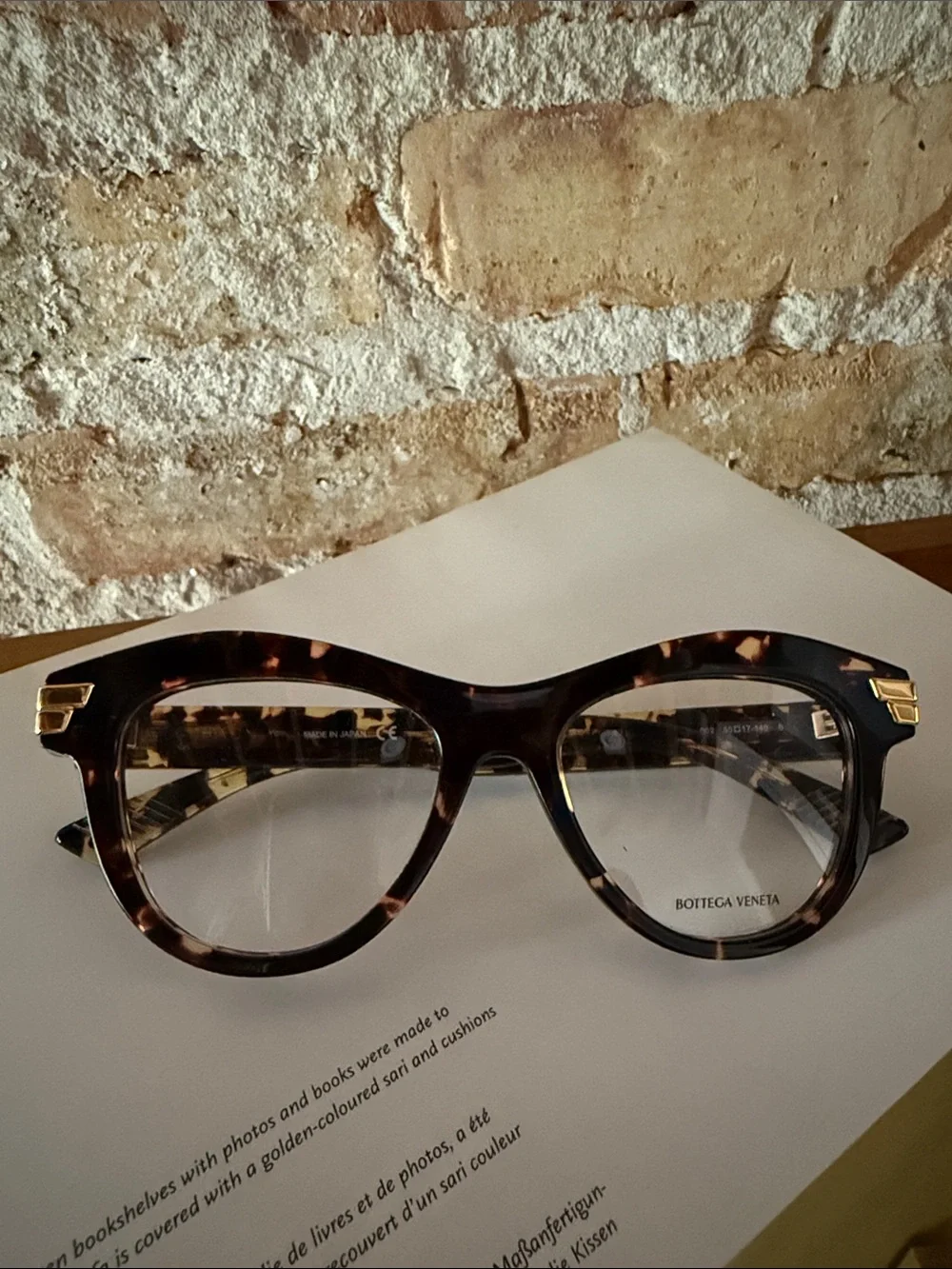 Bottega Veneta BV1105O 002 Havana Frames Eyeglasses Authentic NWOT